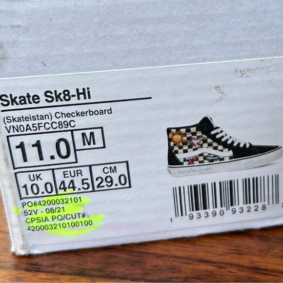 Vans Skateistan Sk8-Hi checkerboard NEW Men’s 11 - Picture 9 of 9